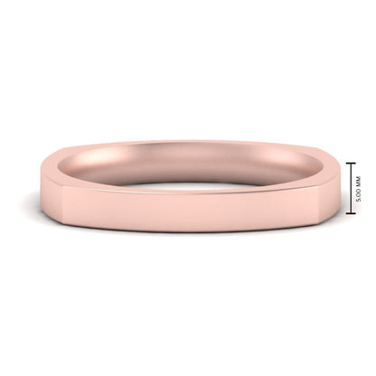 Square Comfort Fit Mens Wedding Band