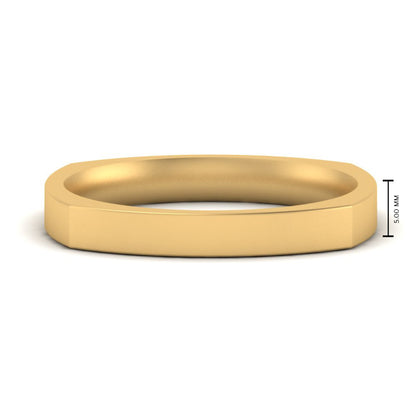 Square Comfort Fit Mens Wedding Band