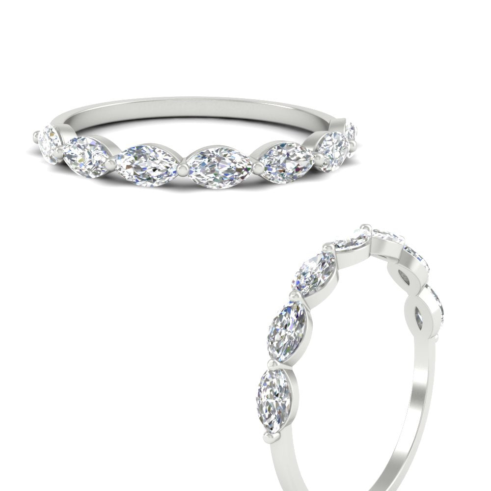 7 Stone Marquise East West 1 Carat Band