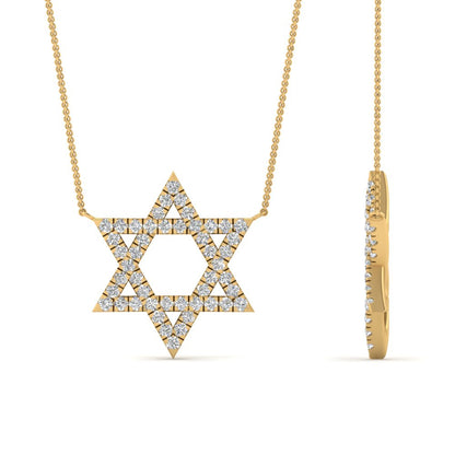 Star Of David Delicate Diamond Pendant