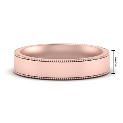 Stepped Edge Comfort Fit Flat Mens Band