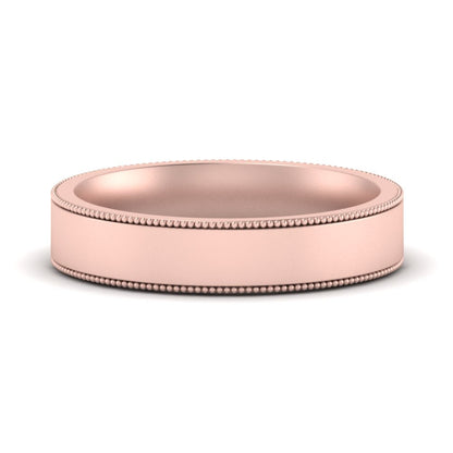 Stepped Edge Comfort Fit Flat Mens Band