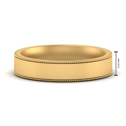 Stepped Edge Comfort Fit Flat Mens Band