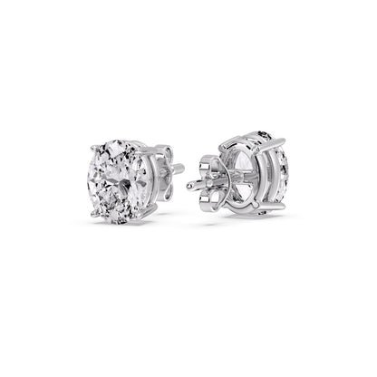 Classic Four Prong Oval Diamond Solitaire Stud Earrings [IGI Certified]