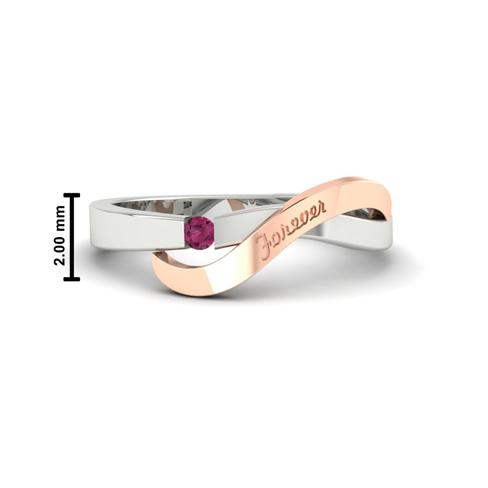 Swirl Love Mens Wedding Ring