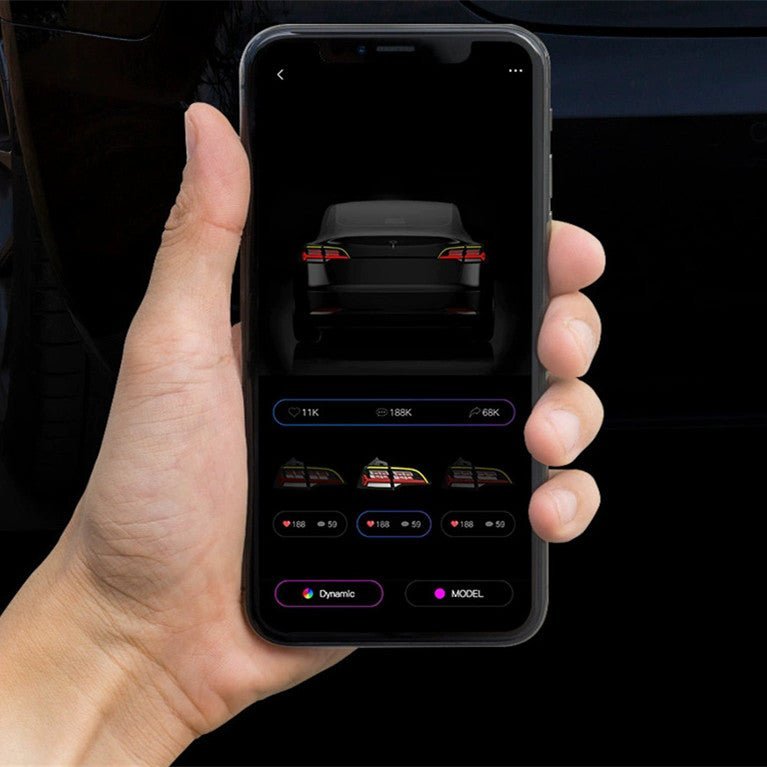 TESERY OLED APP-Controlled Tail Light for Model 3/Y