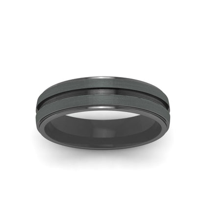 Textured Inlay Wedding Band