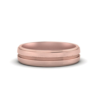 Textured Inlay Wedding Band