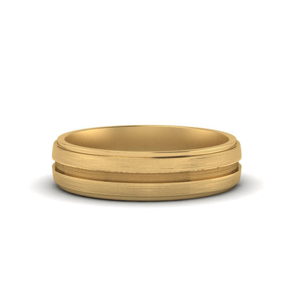 Textured Inlay Wedding Band