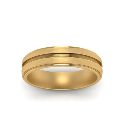 Textured Inlay Wedding Band