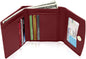 Genuine Leather Trifold Coin Wallet – ID Window, Snap Coin Pocket, RFID Blocking