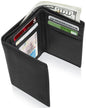 Genuine Leather Trifold Wallet – ID Window, 7 Card Slots, RFID Blocking