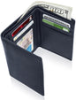 Genuine Leather Trifold Wallet – ID Window, 7 Card Slots, RFID Blocking