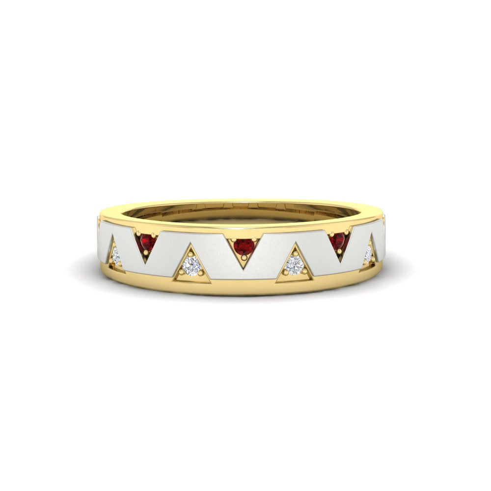 Two Tone Male Wedding Band