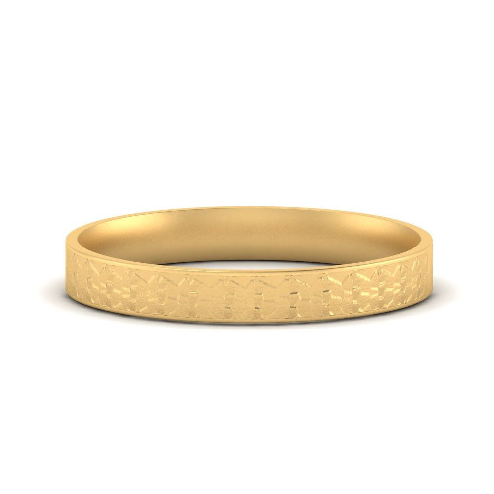 Unique Rock Textured Mens Wedding Band