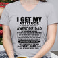January - Thanks Dad - I GET MY ATTITUDE FROM MY FREAKIN' AWESOME DAD - Gift for Son and Daughter From Dad - NGHL01 (SKU-TDD-CU-01)