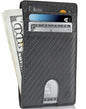 Vegan Leather Slim Card Holder – RFID Blocking, Thumb-Hole Access